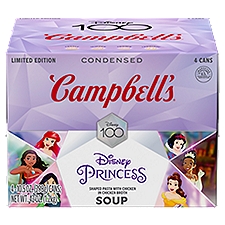 Campbell's Condensed Chicken Soup, Disney Princess Shaped Pasta, 10.5 oz Can (Pack of 4)