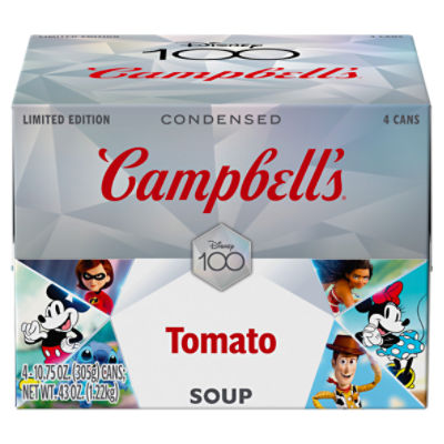 Campbell's Condensed Disney Tomato Soup, 10.75 oz Cans (4 pack)