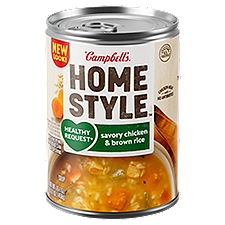Campbell's Homestyle Healthy Request Savory Chicken and Rice Soup, 16.1 ounce Can