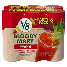 V8 Original Bloody Mary Non-Alcoholic Drink Mix Party Pack, 8 fl oz, 6 count, 48 Fluid ounce