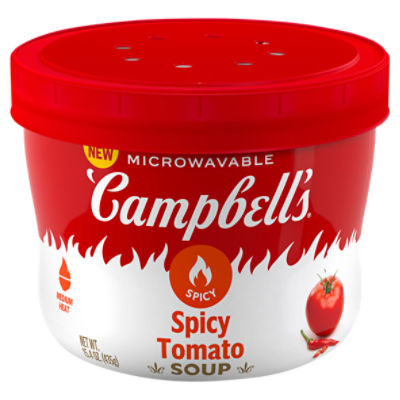 Campbell's Spicy Tomato Soup, 15.4 oz Microwavable Bowl ShopRite