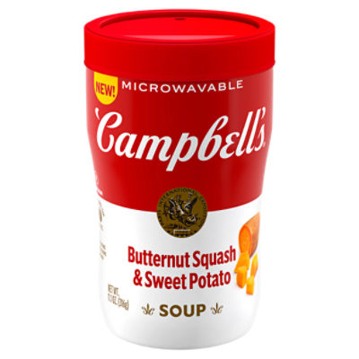 Campbell's Sipping Soup, Butternut Squash & Sweet Potato Soup, 11.1 oz Microwavable Cup
