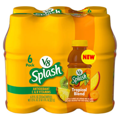 V8 Splash Tropical Blend Flavored Juice Beverage, 12 fl oz, 6 count