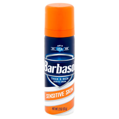 Barbasol Sensitive Skin Thick & Rich Shaving Cream, 2 oz