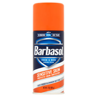 Barbasol Sensitive Skin Thick & Rich Shaving Cream, 7 oz, 7 Ounce