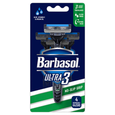 Barbasol Ultra 3 Disposable Razors, 4 count
