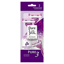 Pure Silk Spa Therapy Pure 3 Disposable Razors, 2 count