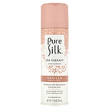 Pure Silk Spa Therapy Vanilla Shea Butter, Shave Cream, 7.25 Ounce