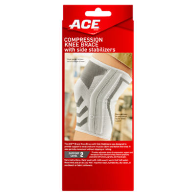 ACE Brand Knee Support with Side Stabilizers, Adjustable Compression 