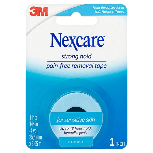 Nexcare™ Strong Hold Pain-Free Removal Tape, 1 in x 4 yd