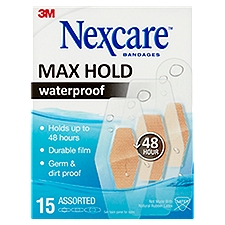 Nexcare Bandages, Max Hold Waterproof Assorted, 15 Each