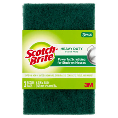 ScotchBrite Heavy Duty Scour Pads, 3 count