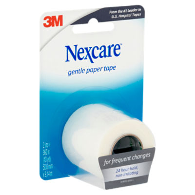Nexcare Gentle Paper Tape 1 inch- Lot of 3 Packages (2 rolls/ pack)