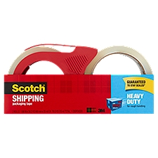 Scotch® Heavy Duty Shipping Packaging Tape, 1.88 in x 38.2 yd, 2 Pack