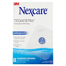 Nexcare Tegaderm 2.375 in x 2.75 in, Transparent Dressing, 8 Each
