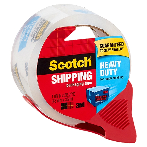Scotch Heavy Duty Shipping Packaging Tape, 1.88 in x 38.2 yd