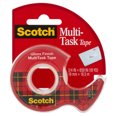 Scotch Gloss Finish Multi-Task Tape, 3/4 in x 650 in (18 yd)