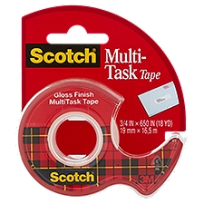 Scotch Gloss Finish Multi-Task 3/4 in x 650 in (18 yd), Tape, 1 Each