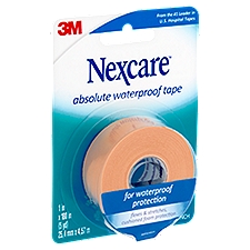 Nexcare First Aid Tape, Absolute Waterproof 1 in x 5 yds, 1 Each
