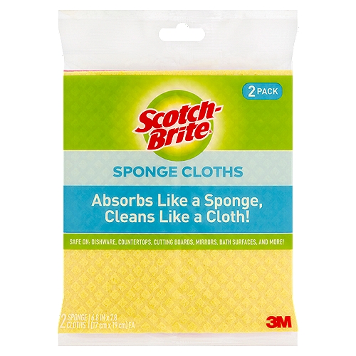 Scotch-Brite® Sponge Cloth, 2/Pack