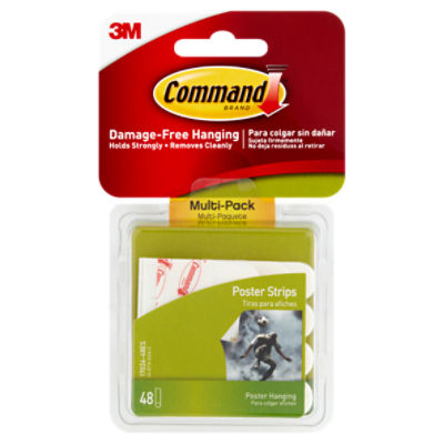 Command™ Poster Strips Value Pack, White, 48 Strips/Pack, 1 Each