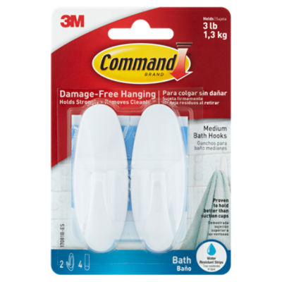 Command™ Small Wire Hooks Value Pack, White, 9 Hooks, 12 Strips