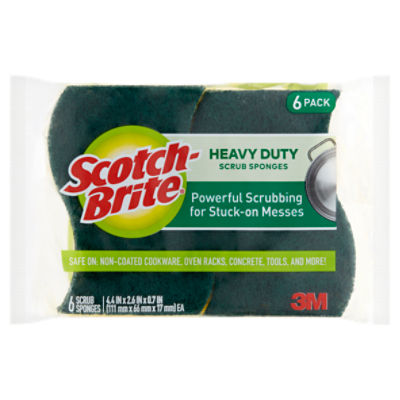 Scotch-Brite Heavy Duty Scrub Sponges, 6 count