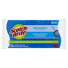 Scotch-Brite® Non-Scratch Scrub Sponge, 9/Pack, 9 Each