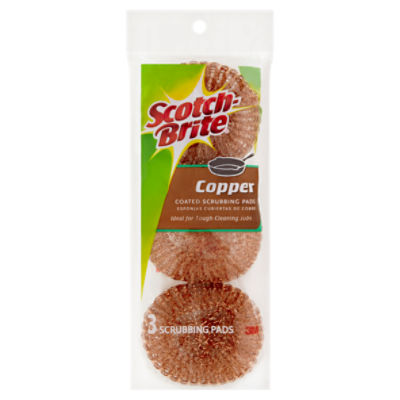 Scotch-Brite® Copper Coated Scouring Pad, 3/Pack
