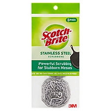 Scotch-Brite Stainless Steel, Scouring Pad, 3 Each
