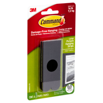 Command Picture Hanging Strips Black 4-pack in the Picture Hangers  department at