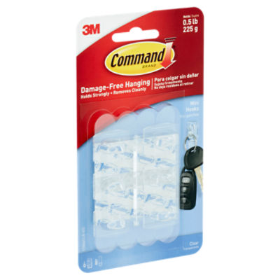 Command™ Clear Mini Hooks, 6 Hooks, 8 Strips/Pack - ShopRite