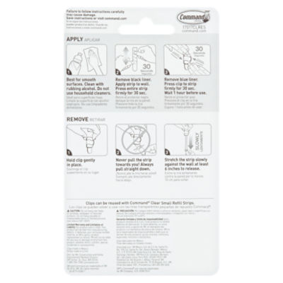 Command™ Clear Round Cord Clips; 4 Clips, 5 Strips/Pack