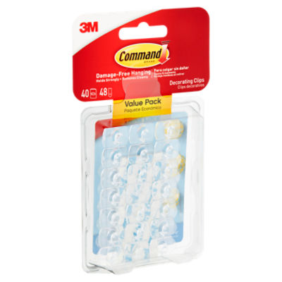 Command Clear Decorating Clips Value Pack (40 Hooks, 48 Strips