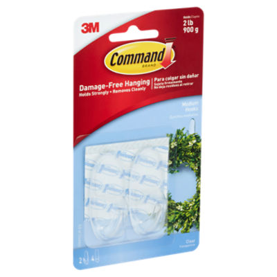 Command Clear Hooks with Clear Strips Medium