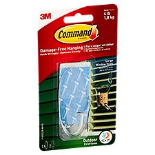 Command Brand Outdoor Large, Window Hook, 1 Each