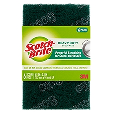 Scotch-Brite® Heavy Duty Scour Pad, 6/Pack, 6 Each