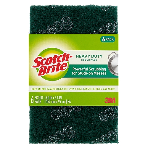 Scotch-Brite® Heavy Duty Scour Pad, 6/Pack