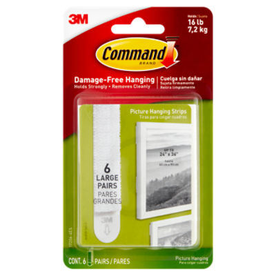 Command™ Medium and Large Picture Hanging Strips, 4 Sets of