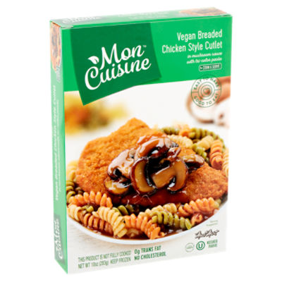 Mon Cuisine Vegan Breaded Chicken Style Cutlet, 10 oz