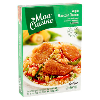 Mon Cuisine Vegan Moroccan Chicken with Whole Wheat Couscous & Vegetables, 10 oz