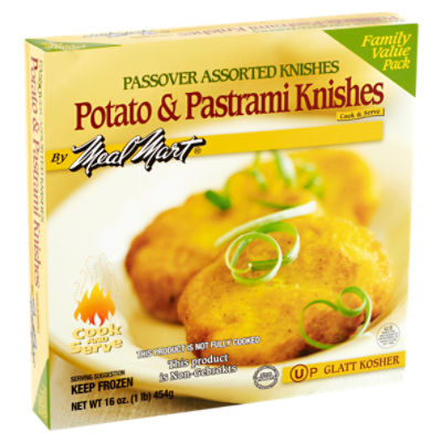 Meal Mart Passover Assorted Potato & Pastrami Knishes Family Value Pack, 4 count, 16 oz