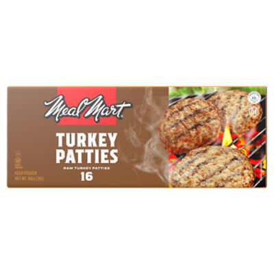 Meal Mart Turkey Patties, 16 count, 48 oz