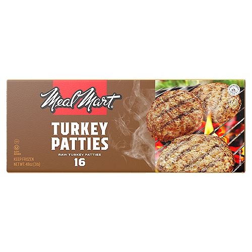 Meal Mart Turkey Patties, 16 count, 48 oz