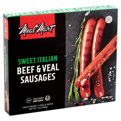Meal Mart Sweet Italian Beef & Veal Sausages, 12 oz