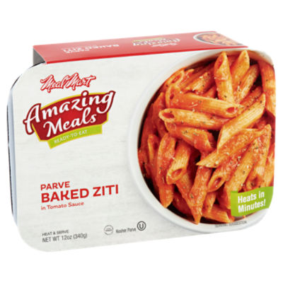 Meal Mart Amazing Meals Ready-to-Eat Parve Baked Ziti in Tomato Sauce, 12 oz