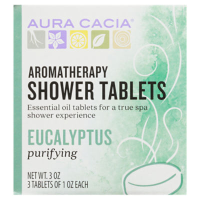 Aura Cacia Eucalyptus Purifying Aromatherapy Shower Tablets, 1 oz, 3 count