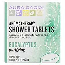 Aura Cacia Eucalyptus Purifying Aromatherapy Shower Tablets, 1 oz, 3 count