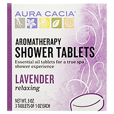 Aura Cacia Relaxing Lavender Aromatherapy Shower Tablets 3 ea