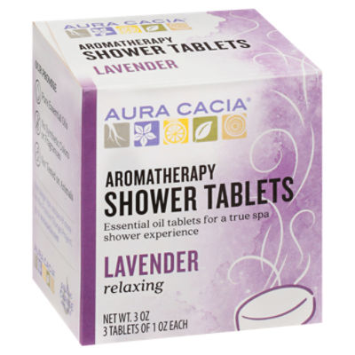 Aura Cacia Relaxing Lavender Aromatherapy Shower Tablets 3 ea